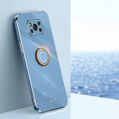 Custodia Silicone Ultra Sottile Morbida Cover con Magnetico Anello Supporto XL1 per Xiaomi Poco X3 Pro Blu