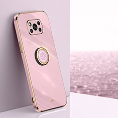 Custodia Silicone Ultra Sottile Morbida Cover con Magnetico Anello Supporto XL1 per Xiaomi Poco X3 Pro Rosa