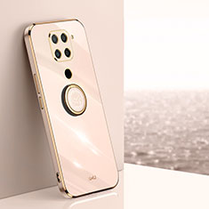 Custodia Silicone Ultra Sottile Morbida Cover con Magnetico Anello Supporto XL1 per Xiaomi Redmi 10X 4G Oro