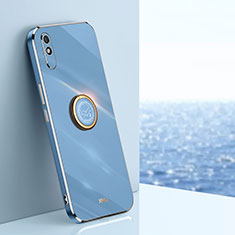 Custodia Silicone Ultra Sottile Morbida Cover con Magnetico Anello Supporto XL1 per Xiaomi Redmi 9AT Blu