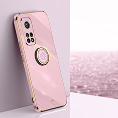 Custodia Silicone Ultra Sottile Morbida Cover con Magnetico Anello Supporto XL1 per Xiaomi Redmi K30S 5G Rosa