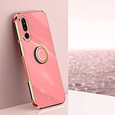 Custodia Silicone Ultra Sottile Morbida Cover con Magnetico Anello Supporto XL1 per Xiaomi Redmi K40 Gaming 5G Rosa Caldo