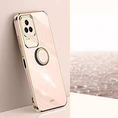 Custodia Silicone Ultra Sottile Morbida Cover con Magnetico Anello Supporto XL1 per Xiaomi Redmi K50 Pro 5G Oro