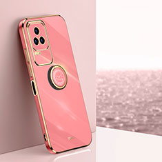 Custodia Silicone Ultra Sottile Morbida Cover con Magnetico Anello Supporto XL1 per Xiaomi Redmi K50 Pro 5G Rosa Caldo