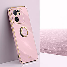 Custodia Silicone Ultra Sottile Morbida Cover con Magnetico Anello Supporto XL1 per Xiaomi Redmi K60 Ultra 5G Lavanda