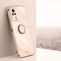 Custodia Silicone Ultra Sottile Morbida Cover con Magnetico Anello Supporto XL1 per Xiaomi Redmi K60E 5G Oro