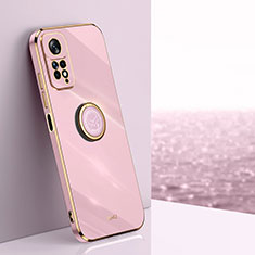 Custodia Silicone Ultra Sottile Morbida Cover con Magnetico Anello Supporto XL1 per Xiaomi Redmi Note 11 Pro 4G Rosa