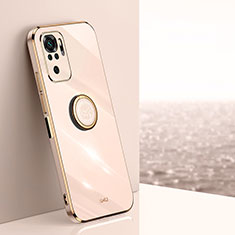 Custodia Silicone Ultra Sottile Morbida Cover con Magnetico Anello Supporto XL1 per Xiaomi Redmi Note 11 SE India 4G Oro