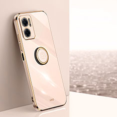 Custodia Silicone Ultra Sottile Morbida Cover con Magnetico Anello Supporto XL1 per Xiaomi Redmi Note 11E 5G Oro