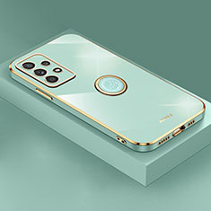 Custodia Silicone Ultra Sottile Morbida Cover con Magnetico Anello Supporto XL2 per Samsung Galaxy A52 4G Verde