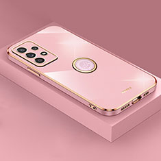 Custodia Silicone Ultra Sottile Morbida Cover con Magnetico Anello Supporto XL2 per Samsung Galaxy A73 5G Oro Rosa