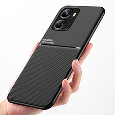 Custodia Silicone Ultra Sottile Morbida Cover con Magnetico D01 per Huawei Nova 10 SE Nero