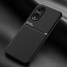 Custodia Silicone Ultra Sottile Morbida Cover con Magnetico per Huawei Honor X5 Plus Nero