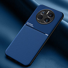 Custodia Silicone Ultra Sottile Morbida Cover con Magnetico per Huawei Mate 50 Pro Blu