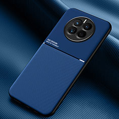 Custodia Silicone Ultra Sottile Morbida Cover con Magnetico per Huawei Mate 50E Blu