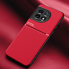 Custodia Silicone Ultra Sottile Morbida Cover con Magnetico per OnePlus Ace 2 Pro 5G Rosso