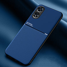 Custodia Silicone Ultra Sottile Morbida Cover con Magnetico per Oppo A1 Pro 5G Blu