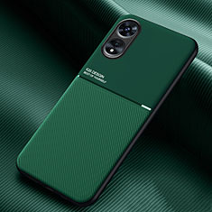 Custodia Silicone Ultra Sottile Morbida Cover con Magnetico per Oppo A1 Pro 5G Verde