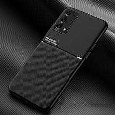 Custodia Silicone Ultra Sottile Morbida Cover con Magnetico per Oppo F19 Nero