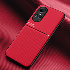 Custodia Silicone Ultra Sottile Morbida Cover con Magnetico per Oppo Reno10 5G Rosso