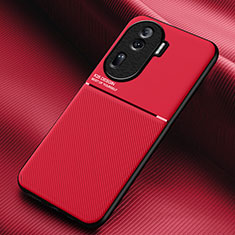 Custodia Silicone Ultra Sottile Morbida Cover con Magnetico per Oppo Reno11 Pro 5G Rosso