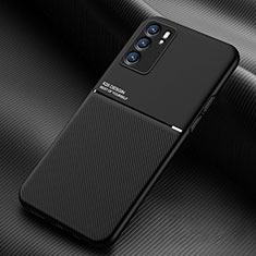 Custodia Silicone Ultra Sottile Morbida Cover con Magnetico per Oppo Reno6 5G Nero