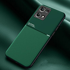 Custodia Silicone Ultra Sottile Morbida Cover con Magnetico per Oppo Reno7 4G Verde