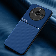 Custodia Silicone Ultra Sottile Morbida Cover con Magnetico per Realme 11 Pro+ Plus 5G Blu