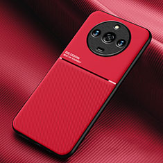 Custodia Silicone Ultra Sottile Morbida Cover con Magnetico per Realme Narzo 60 5G Rosso