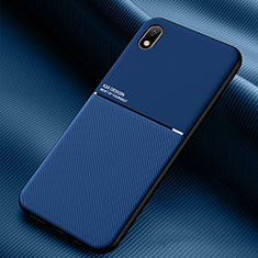 Custodia Silicone Ultra Sottile Morbida Cover con Magnetico per Samsung Galaxy A01 Core Blu
