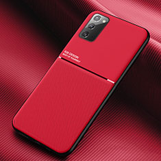 Custodia Silicone Ultra Sottile Morbida Cover con Magnetico per Samsung Galaxy Note 20 5G Rosso