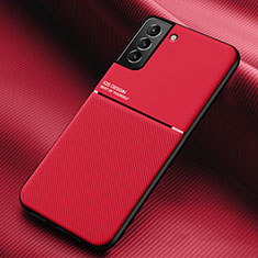 Custodia Silicone Ultra Sottile Morbida Cover con Magnetico per Samsung Galaxy S25 5G Rosso