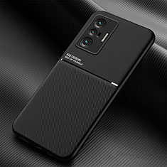 Custodia Silicone Ultra Sottile Morbida Cover con Magnetico per Vivo X70 5G Nero