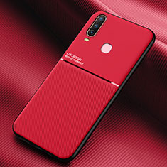 Custodia Silicone Ultra Sottile Morbida Cover con Magnetico per Vivo Y3s Rosso