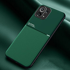 Custodia Silicone Ultra Sottile Morbida Cover con Magnetico per Xiaomi Mi 11 Lite 5G NE Verde