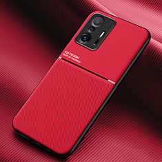 Custodia Silicone Ultra Sottile Morbida Cover con Magnetico per Xiaomi Mi 11T Pro 5G Rosso
