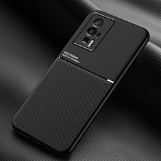 Custodia Silicone Ultra Sottile Morbida Cover con Magnetico per Xiaomi Poco F5 Pro 5G Nero