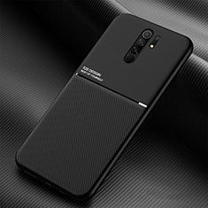 Custodia Silicone Ultra Sottile Morbida Cover con Magnetico per Xiaomi Poco M2 Nero