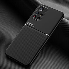 Custodia Silicone Ultra Sottile Morbida Cover con Magnetico per Xiaomi Poco M4 Pro 5G Nero