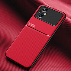 Custodia Silicone Ultra Sottile Morbida Cover con Magnetico per Xiaomi Poco M5 4G Rosso