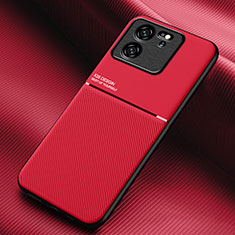 Custodia Silicone Ultra Sottile Morbida Cover con Magnetico per Xiaomi Redmi K60 Ultra 5G Rosso