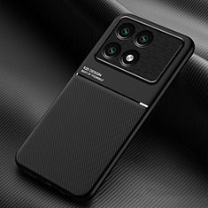 Custodia Silicone Ultra Sottile Morbida Cover con Magnetico per Xiaomi Redmi K70 5G Nero