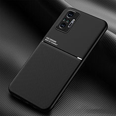 Custodia Silicone Ultra Sottile Morbida Cover con Magnetico per Xiaomi Redmi Note 10 Pro 4G Nero