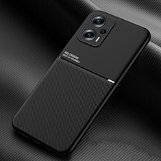 Custodia Silicone Ultra Sottile Morbida Cover con Magnetico per Xiaomi Redmi Note 11T Pro+ Plus 5G Nero