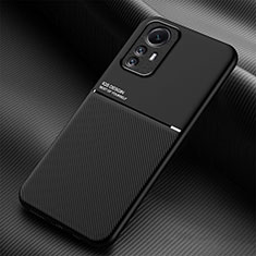 Custodia Silicone Ultra Sottile Morbida Cover con Magnetico per Xiaomi Redmi Note 12S Nero