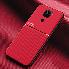 Custodia Silicone Ultra Sottile Morbida Cover con Magnetico per Xiaomi Redmi Note 9 Rosso