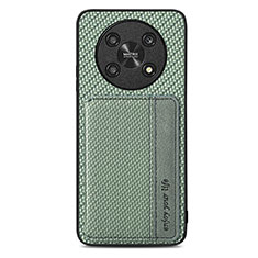 Custodia Silicone Ultra Sottile Morbida Cover con Magnetico S01D per Huawei Honor X9 5G Verde