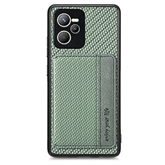 Custodia Silicone Ultra Sottile Morbida Cover con Magnetico S01D per Realme C35 Verde