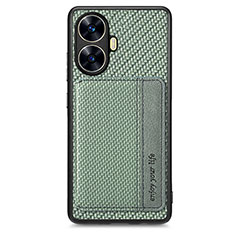 Custodia Silicone Ultra Sottile Morbida Cover con Magnetico S01D per Realme C55 Verde