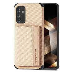 Custodia Silicone Ultra Sottile Morbida Cover con Magnetico S01D per Samsung Galaxy A15 4G Oro